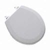 Picture of Toilet-Seat Wood-Material White With Chrome Hinges