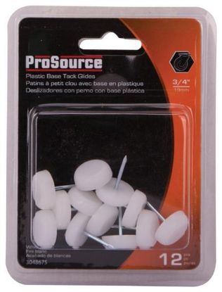 Picture of Base Furniture-Glides Plastic Nail-on White 3/4"