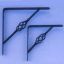 Picture of Shelf-Bracket Decorative 6" x 6" Black