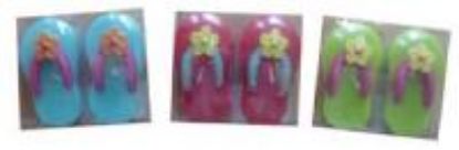 Picture of Floating Flower Flip Flop Candles Aqua