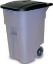 Picture of Roll Out Waste Container on Wheels with Flip Lid Gray