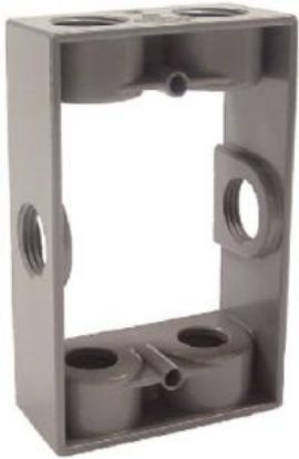 Picture of Electrical-box Weather-proof Extension Rectangular Gray 1/2"