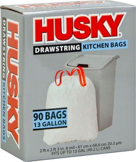 Picture of Trash-Bag Kitchen White 13-gallon 90/pack