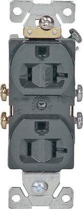 Picture of Electrical-Outlet Brown Duplex-Receptacle 20-Amp