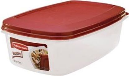 Picture of Storage-Container Food-Storage Rectangle Plastic 2.4 Gal Chili Red Lid