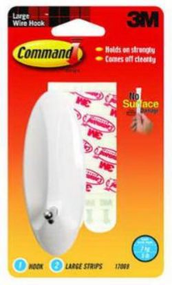 Picture of Wire-Hook With 2 Strips Adhesive 5-Pound
