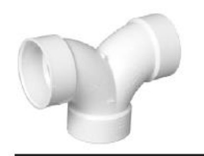 Picture of Double Quarter-bend Pvc Schedule-40 Dwv-rated 2"