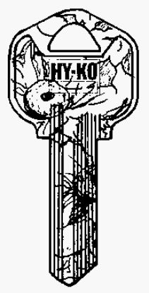 Picture of KW1-04 Key-Blank - SUNFLOWER