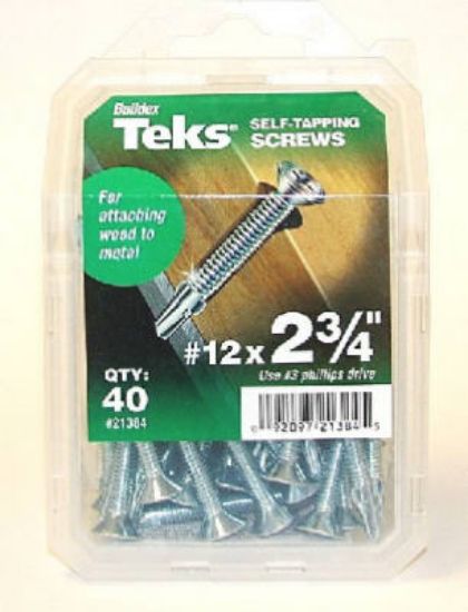 Picture of 607384 Self-Tapping Screws Zinc-Plated Wing #10 x 1-7/16"