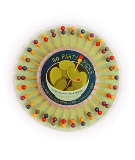 Picture of Retro-Style Olive Party Food-Tray S/30