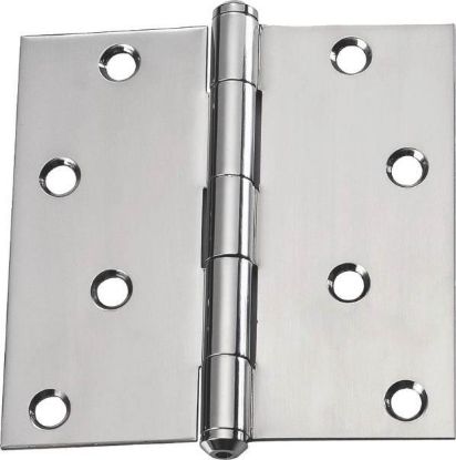 Picture of Door-Hinge Square-Corner Polished Stainless-Steel 4" x 4"