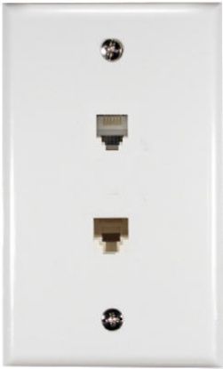 Picture of White RJ12/RJ45Wall Plate