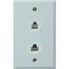 Picture of White RJ12/RJ45Wall Plate