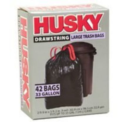 Picture of Trash-Bag Draw-String Black 33-Gallon