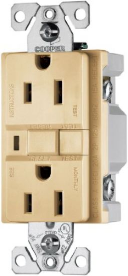 Picture of Electrical-Outlet 15-Amp 125-Volt Self-Test Duplex-Receptacle Ivory