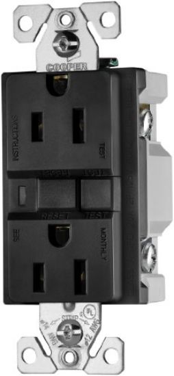 Picture of -Receptacle Self-Test 125-Volt 15-Amp Double-Pole 3-Wire Black