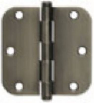 Picture of 3.5 Pewter Rounded-Corner Door-Hinge
