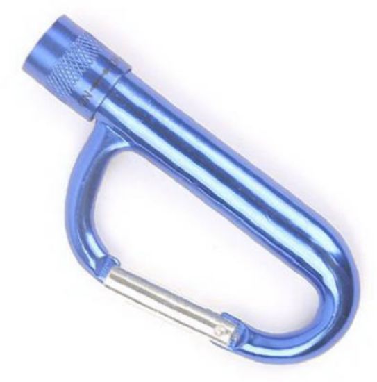 Picture of Carabiner LED-Flashlight Blue Aluminum