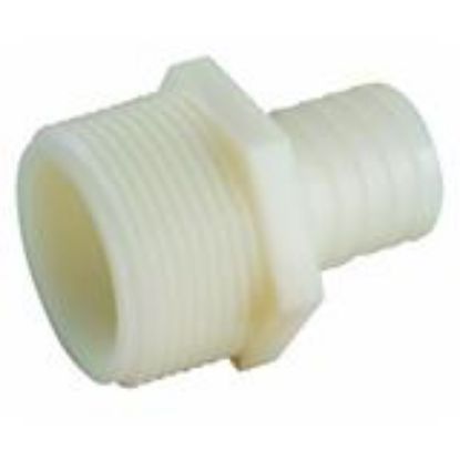 Picture of 1/4 X 1/4 Barbed Male-Adapter Nylon Hose-Barb X MIP