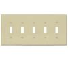 Picture of 5-Gang Toggle-Plate-IVORY