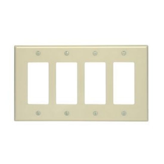 Picture of 4-Gang DECO/GFCI Plate ALMOND