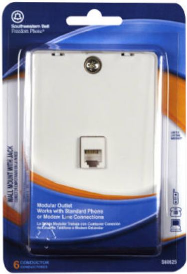 Picture of Wall-Mount Phone-Jack White