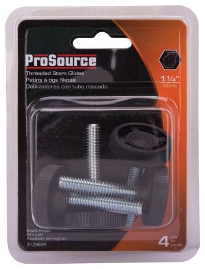 Picture of 1-1/4" X 1-1/2 X 5/16-18 Furniture Glide Phenolic Black