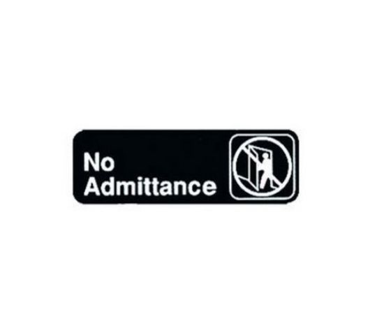Picture of Sign 3" x 9" Plastic- No Admittance
