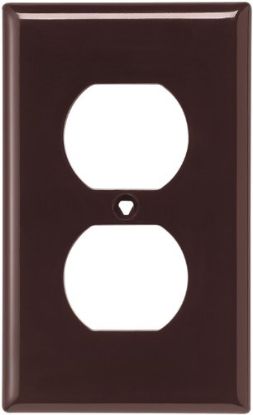 Picture of Wall-Plate 1-Gang Duplex-Receptacle Brown