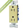 Picture of Electrical-Outlet Decorator Duplex-Receptacle 15-Amp Tamper-Resistant Ivory