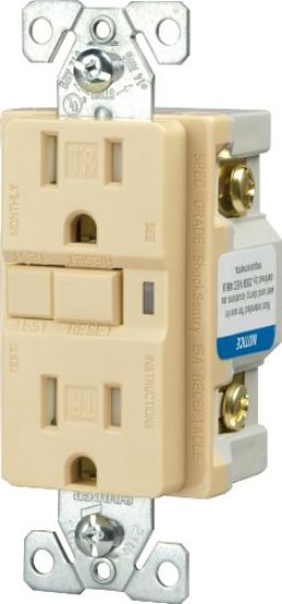 Picture of Electrical-Outlet 15-Amp Duplex-Receptacle Tamper-Resistant Ivory