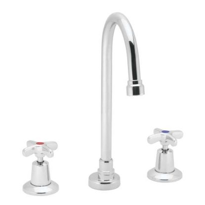 Picture of Faucet Wide-Spread Goose-Neck Chrome Quarter-Turn Ceramic