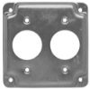 Picture of Electrical-Box-Cover Square Steel Double Receptacle 4" 1/2" Rise 1.406