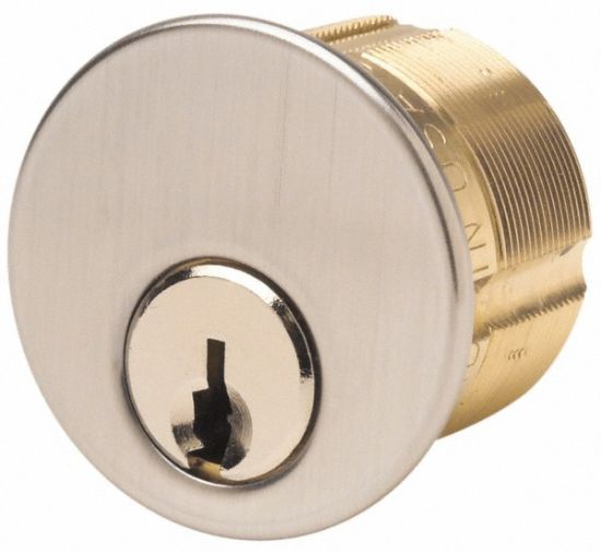 Picture of Mortise-Cylinder 1-1/4" Brass SC1 Keyway Chrome finish
