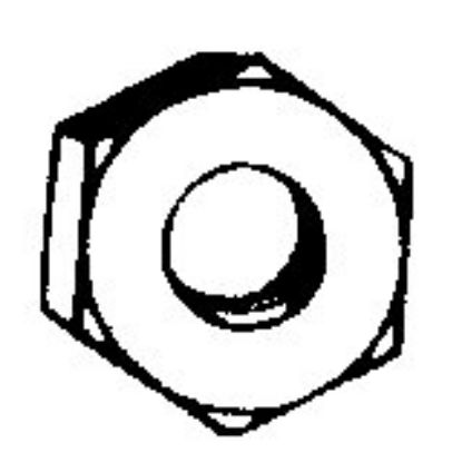 Picture of Hex-Nut Din 934-8 Mild-Steel 6-mm x 1.0 Pitch