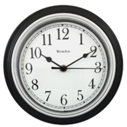 Picture of Westclox Wall-Clock Round Black-Frame Analog 8-1/2"