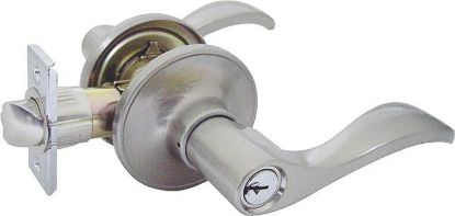Picture of Lock-Set Entrance-Type Leverset Satin-nickel