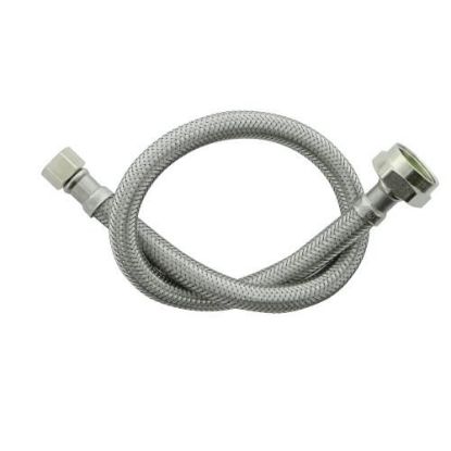 Picture of Toilet-Connector 3/8" Cmp X 7/8 Bc X 20 Braided-Stainless-Steel Metal Nut
