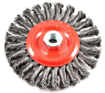 Picture of Wire-Wheel-Brush Twist Knot 6" x 5/8"-11 Arbor
