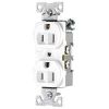 Picture of Electrical-Outlet Commercial Duplex-Receptacle 15-Amp White Tamper-Resistant