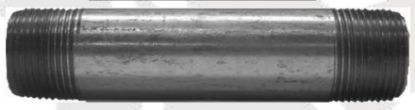 Picture of Galvanized-Plumbing Carbon-Steel Galvanized-Finish Pipe-Nipple 3" x Close