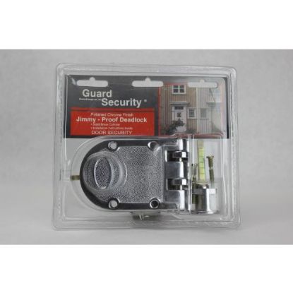 Picture of Jimmy-proof Dead-bolt Single Chrome Flat/angle
