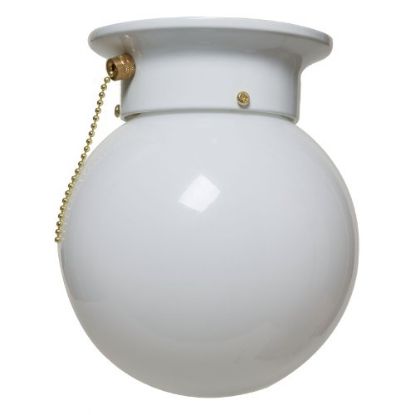 Picture of Light-Fixture Opal Glass Ceiling-Mount 1-Bulb 6"