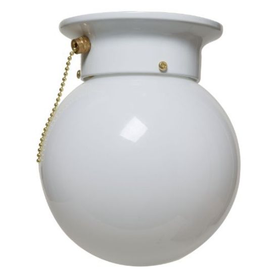 Picture of Light-Fixture Opal Glass Ceiling-Mount 1-Bulb 6"