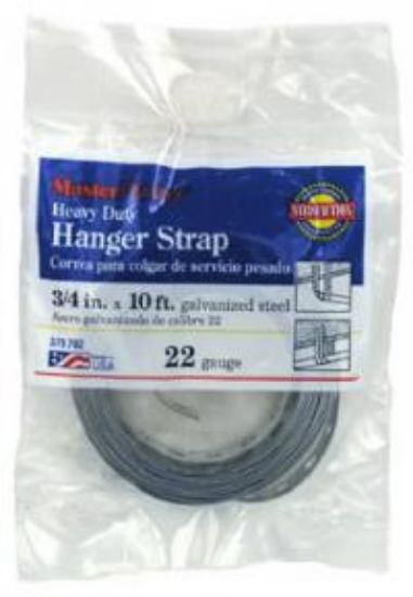 Picture of Galvanized-Steel Pipe-Hanger-Strap 22-Gauge 3/4"