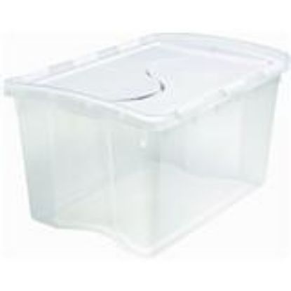 Picture of Hinged Lid Storage-Box 48-Quart White Lid