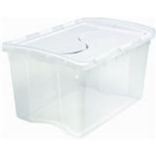 Picture of Hinged Lid Storage-Box 48-Quart White Lid