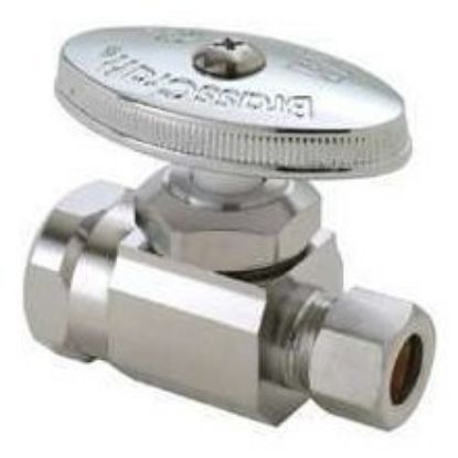 Picture of 1/2 Fip X 3/8" Cmp Straight Supply-Stop Chrome-Plated Multiturn