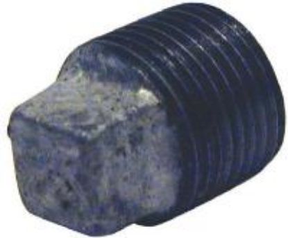 Picture of 1/4 Galvanized Steel Cored-Plug Square-Head