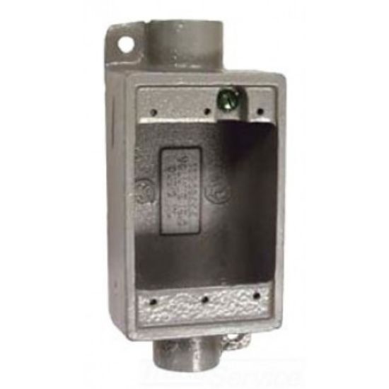 Picture of Cast Device Box 3/4" Hub x 2" D Aluminum Feed Thru